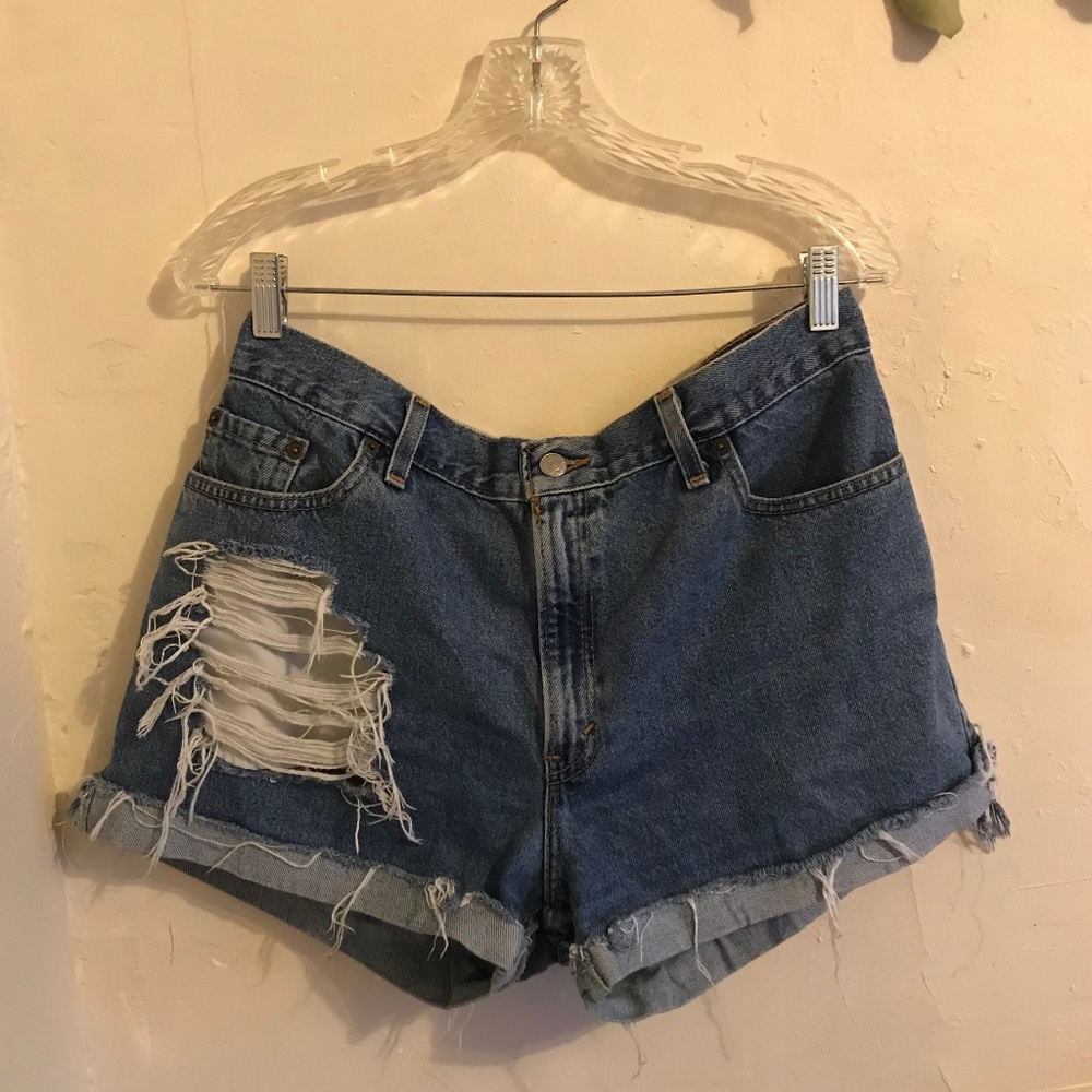 90s Vintage, Orange-Tab Levi's 555 Jean Shorts